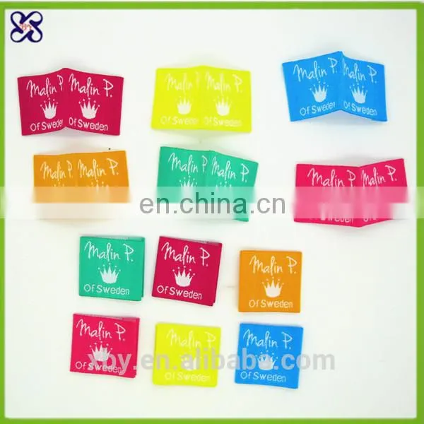 High quality woven damask label/Clothing label maker