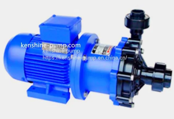 Metal and plastic magnetic pump for refrigerant