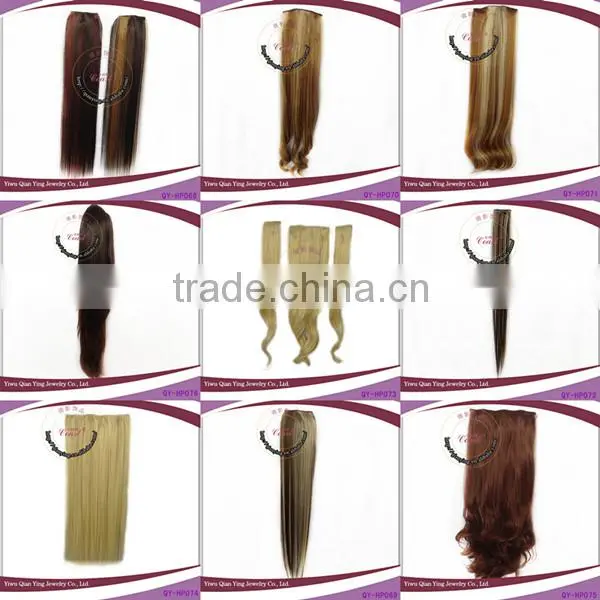 one set three piece blond curly hair extensions