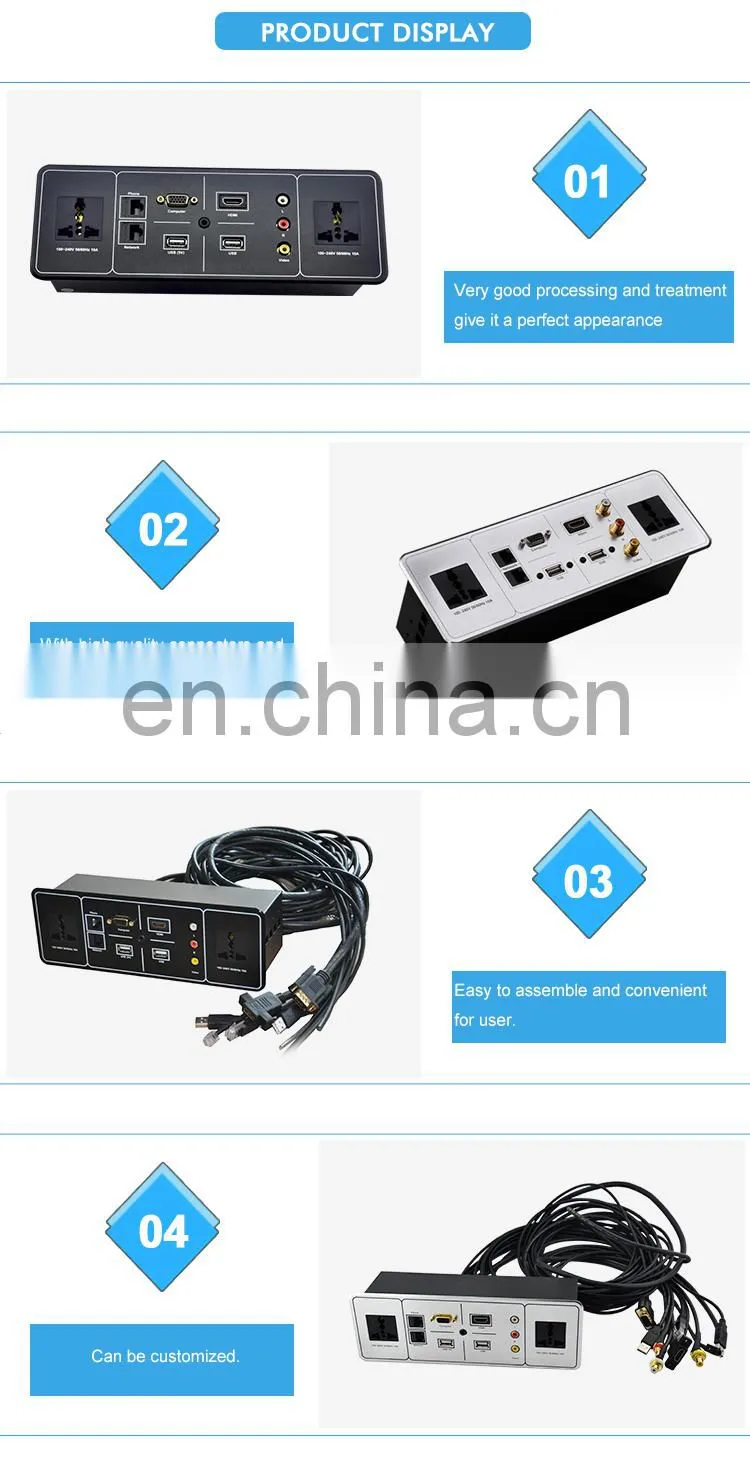 Hotel/Office/Conference Room Multimedia Power Network Panel table Socket