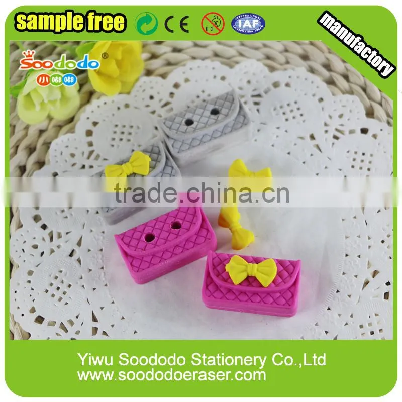 Fashion items in school japanese erasers with custom shape