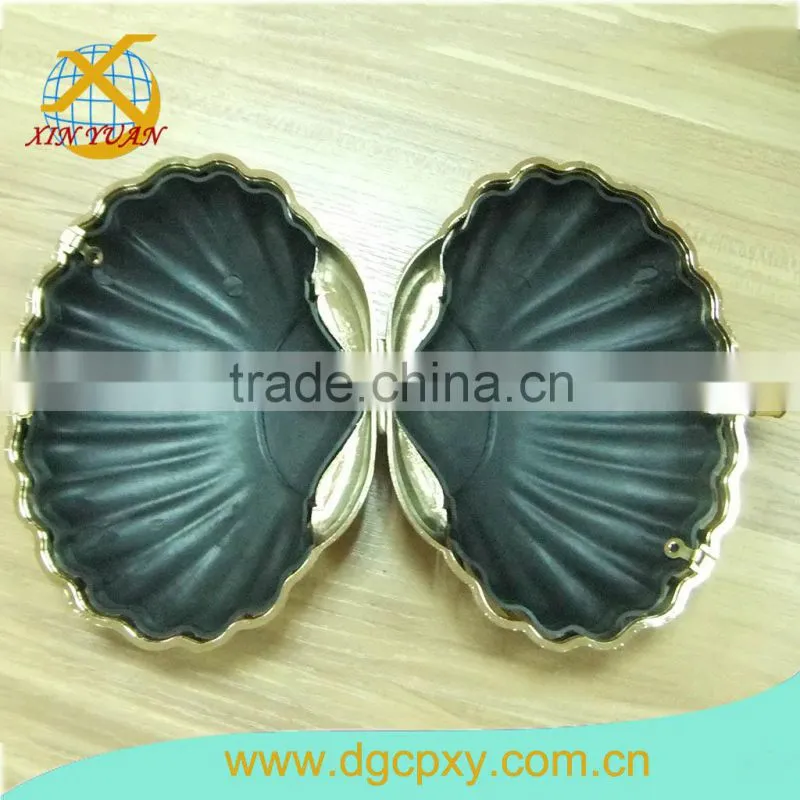 NEW! Shell Shape Metal Clutch Frames With Plastic Shell Cover For Bags
