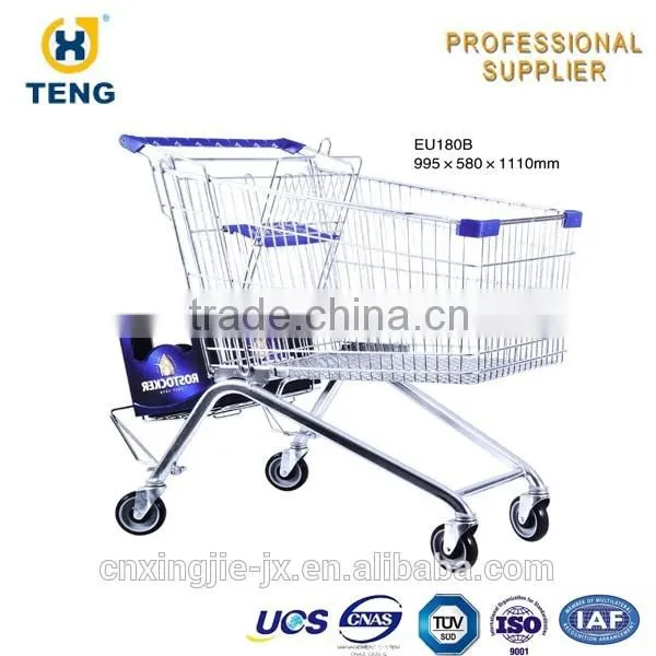 Four Wheels Supermarket Metal Shopping Cart Trolley