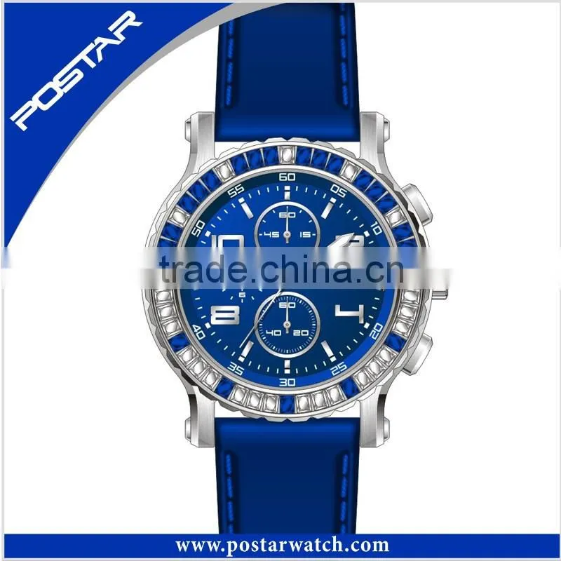 Vogue Waterproof Watch Fashion Men Leather Hot Selling Watch