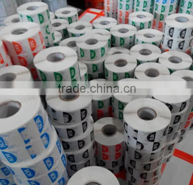 Cheap price Hotel sign sticker label, sticker printing,week label,date label