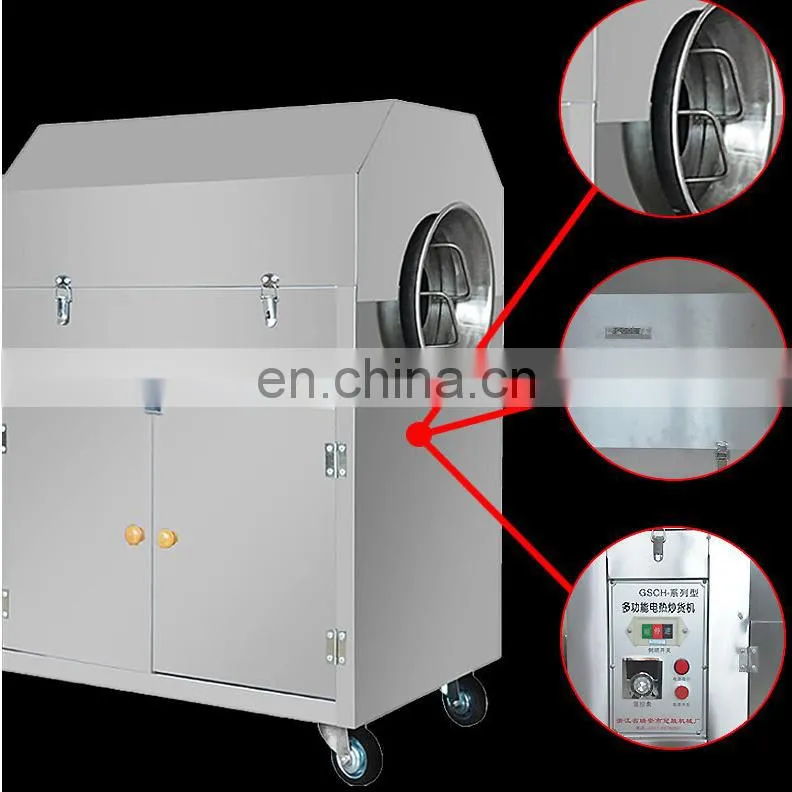 Stainless steel multi-function rotary peanut roasting machine/Peanut electric roaster machine for sale