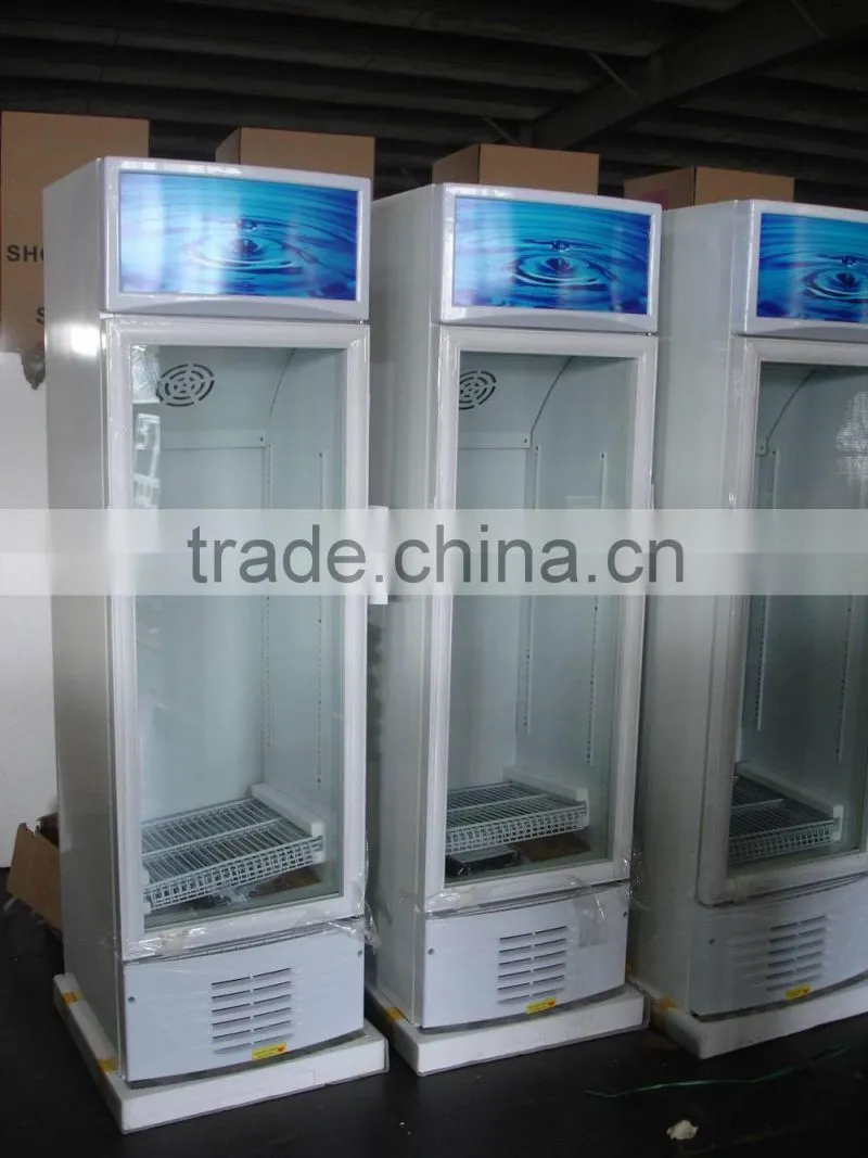 glass door beverage showcase refrigerator beverage display cooler