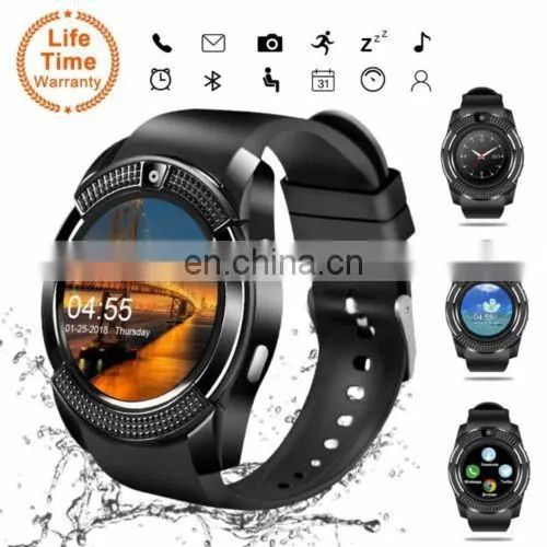 V8 user manual Wrist Watch phone with Camera SIM Card Slot Waterproof smart watch iosv8 smart watch