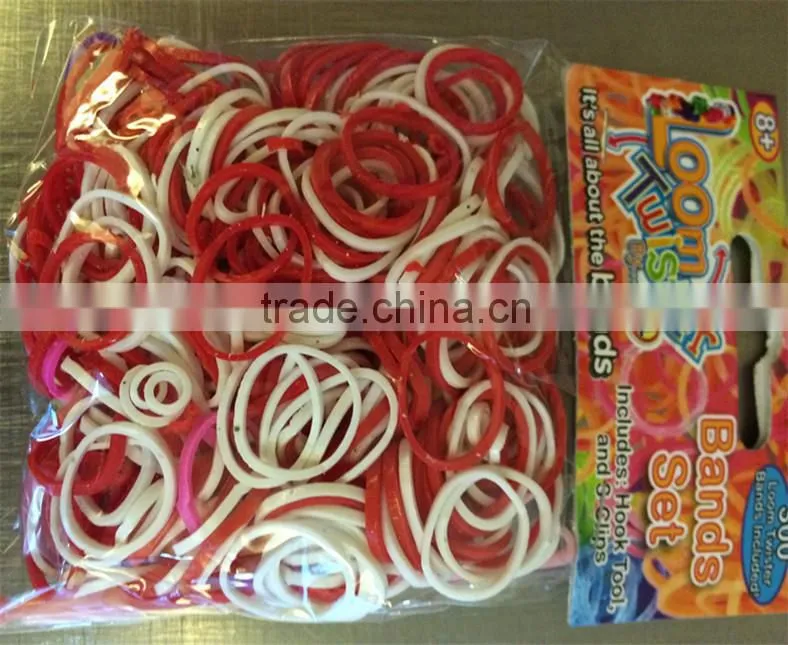 DIY braided bracelets with cartoon characters rubber loom band
