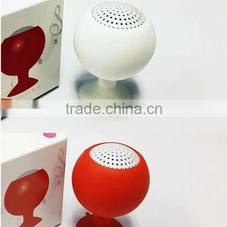 Mini Portable Silicone Sucker Holder Speaker Waterproof Can Be in The Bathroom