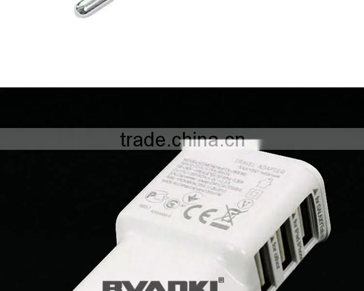 2016 new premium Travel universal multi port usb charger 3 port usb Wall Charger Adapter 5V 2A for Samsung for iPhone for HTC