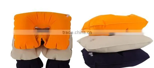 U-Shaped Inflatable Travel Cushion Neck Pillow Soft Camping Air Pillow
