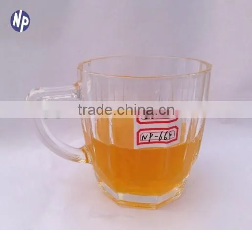 200ml clear glass drinking mugs with handle