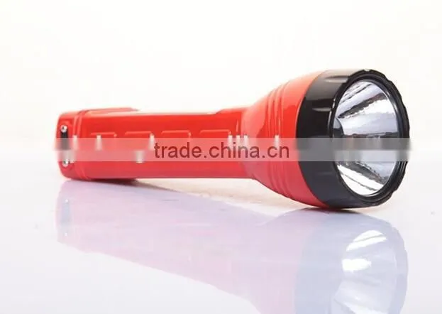 HW flashlight led plastic rechargeable handle torch for sale