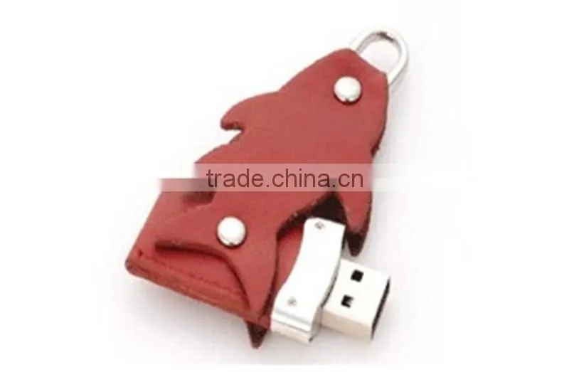 USB 2.0 Full Capacity High Quality Leather Animal Shape USB Flash Drive