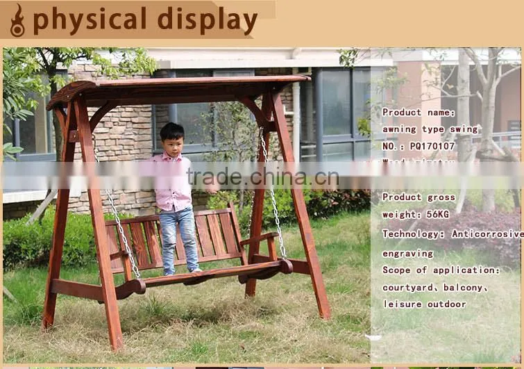 Custom Design China manufacturer Comfort Wooden Swing Seat, Garden Swing