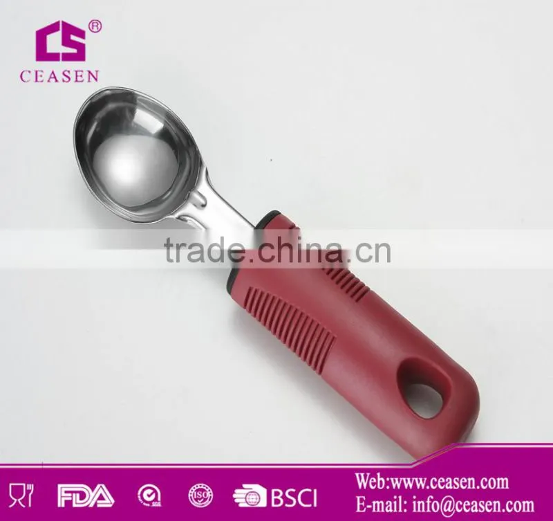 Stainless steel ice cream spoon with PP handle