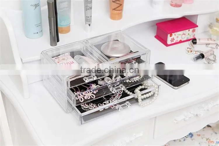 transparent drawer type cosmetic Display Box