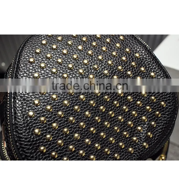 women butterfly printed backpack fashion rivet school bags