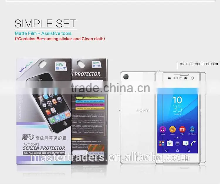 Original NILLKIN Frosted Anti-glare Super Clear Screen Protector Protective Film For Sony Xperia M4 Aqua MT-3552