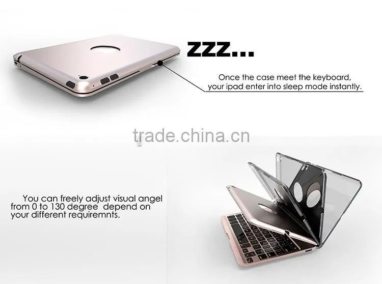 CE&FCCPassed factory supply backlit keys Bluetooth keyboard case for Min4 wireless clamshell Bluetooth keyboard case whosale
