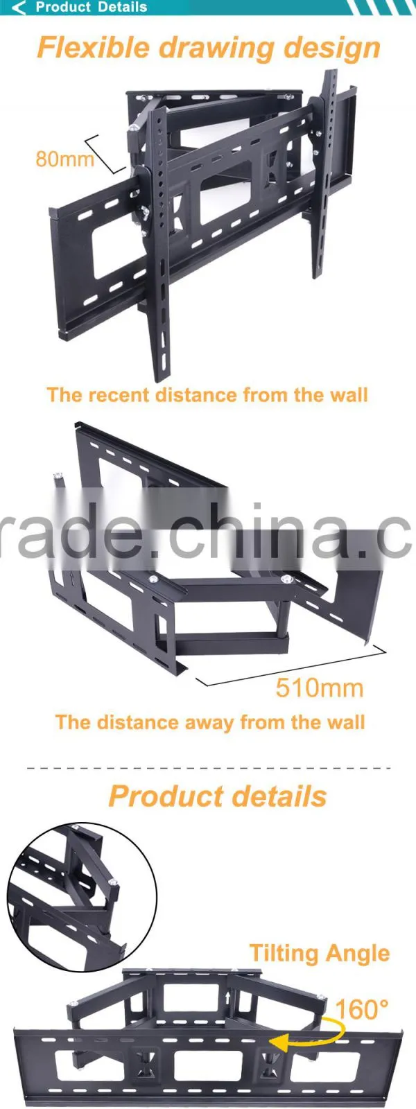 OEM & ODM 37"---65" Rotating Lcd /Plasma Swivel Tv Mount letterbox
