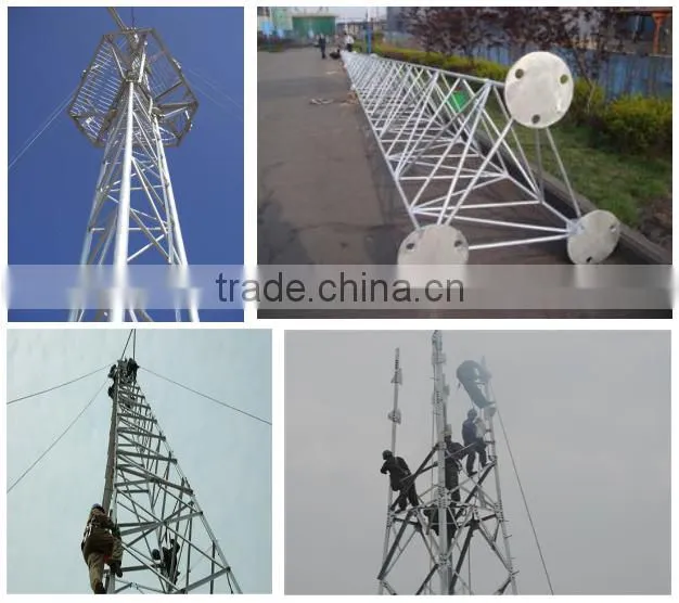Triangular radio telecom gsm antenna towers