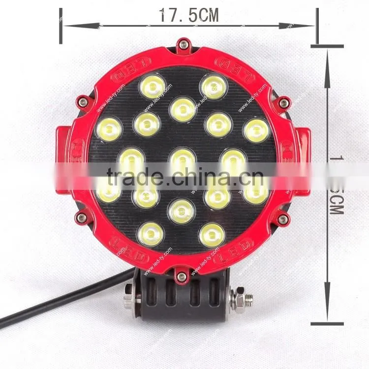 7 inch 10-30V 51W Epistar led light bar,offroad LED work light with spot/flood beam