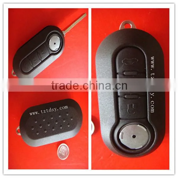 Tongda Top key for fiat modified flip remote key shell .3 button flip key , key shell .
