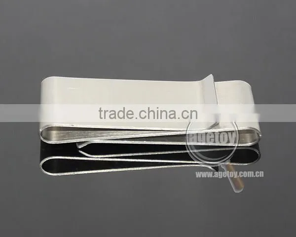 Double-deck Sliver Money Clip Slim Pocket Purse Cash Holder Card Organizer Stainless Steel Metal Money Clipper