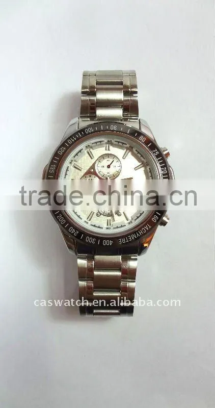stainless steel men's watch with corrosive dial