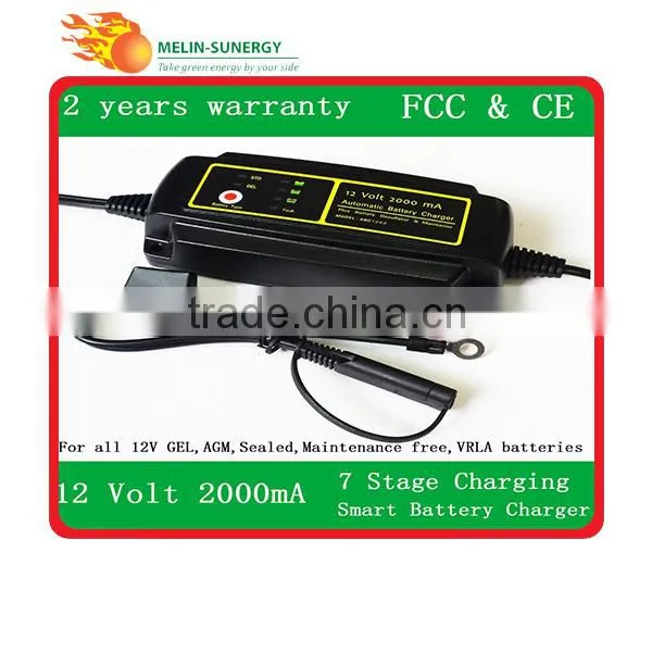 12V 2000mA 7 Stage charger smart battery Charger