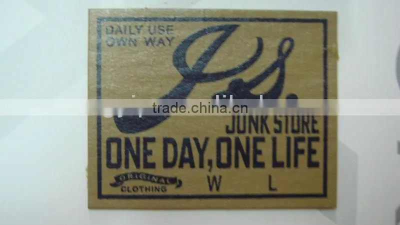 garment paper patch label for jeans