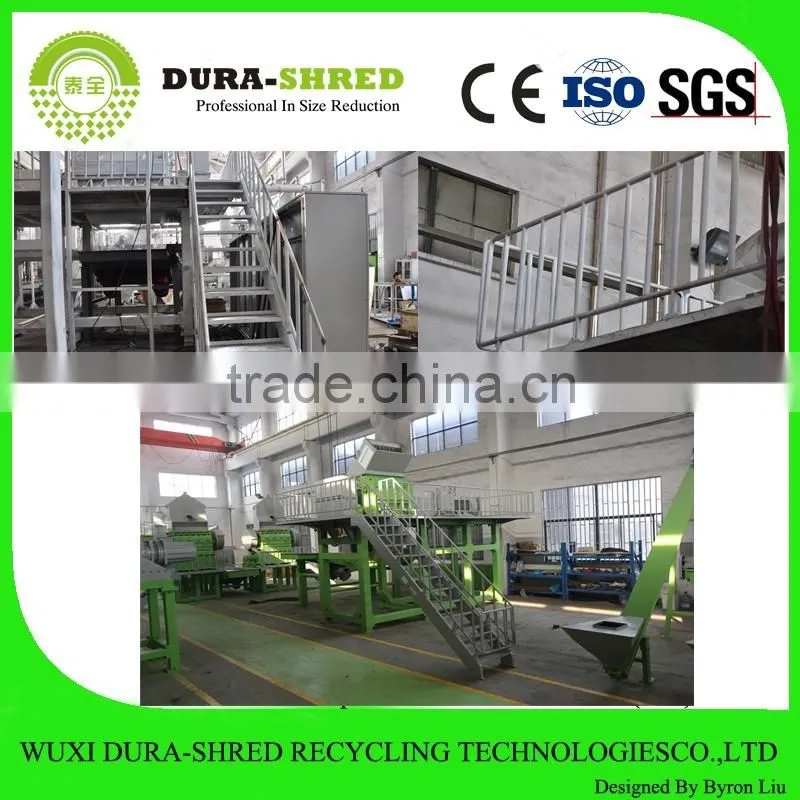 Dura-shred special designed tires and wood shredder machine