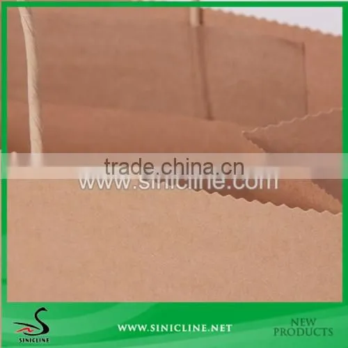 Sinicline Design Cheap Kraft Paper Bag With Black logo Printed