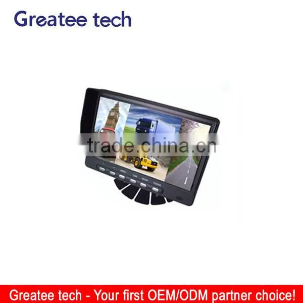 factory best 7inch Digital LCD Rear View Monitor Support 4-CH inputs with Quad Function