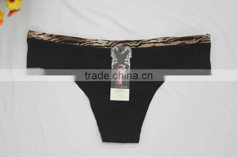Laser Cut Leopard Print Waist Mini G-string Sexy Panties