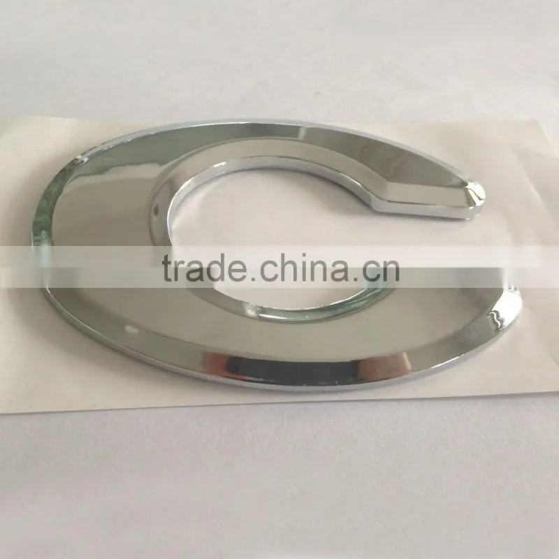Decoratiion 3D ABS plastic chrome plating self-adhesive letter sign