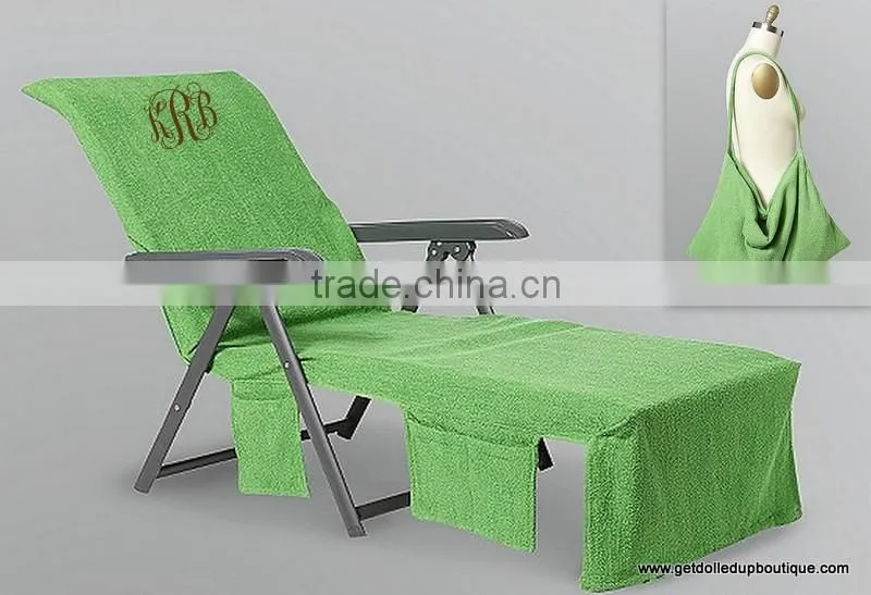 China wholesale 70x210 450gsm microfiber beach chair towel cover