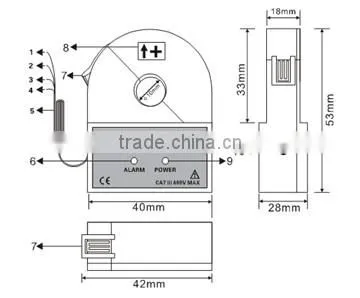 ETCR010D Split Core High Accuracy DC Leakage Current Transducer (0mA-100mA) electrical instrument