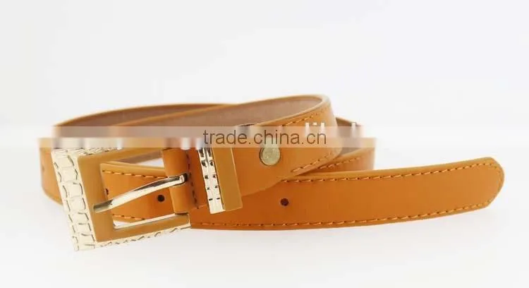 NEW Design PU leather dresses for women belt with gold buckle in yiwu