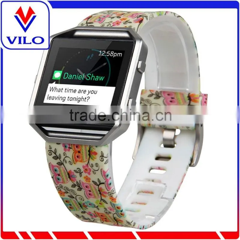 For Fitbit Blaze Replacement Wrist Band, Silicone Watch Strap Adjustbable Rubber Wrist Band for Fitbit Blaze