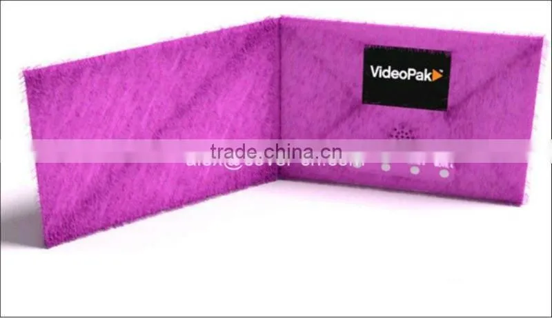 7' wedding video greeting card/chrismas video brochure card/video booklet for celebration