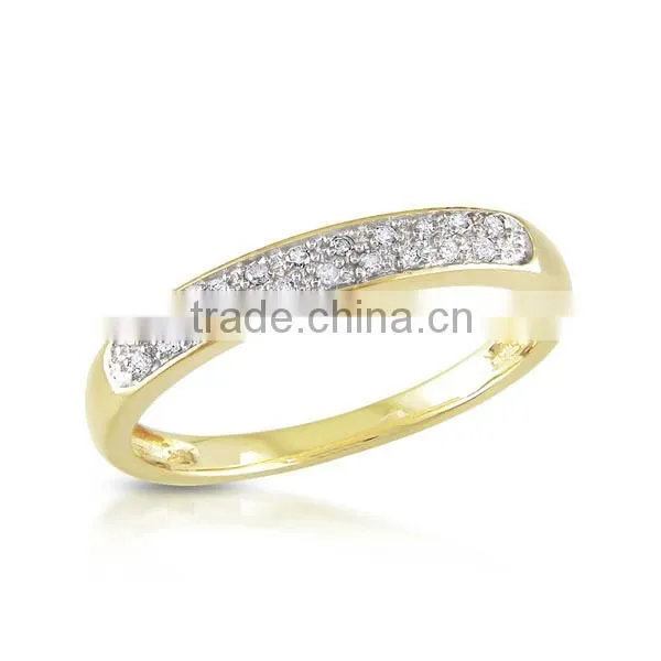 Shiny pave setting 925 sterling silver Jewels gilded CZ Band