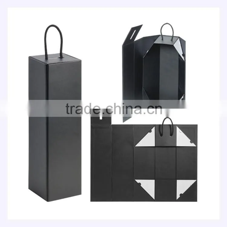 Factory price custom logo folding empty wine glass display box