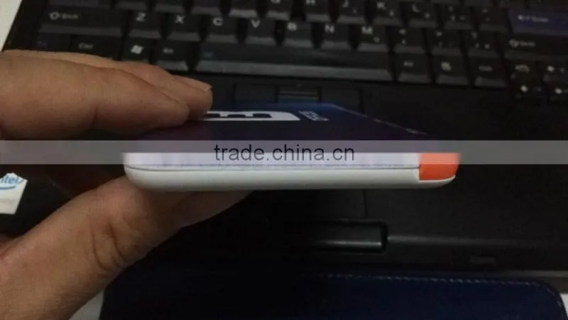 Built in micro usb cable slim 4000mAh promotional power bank charger with full color logo printing