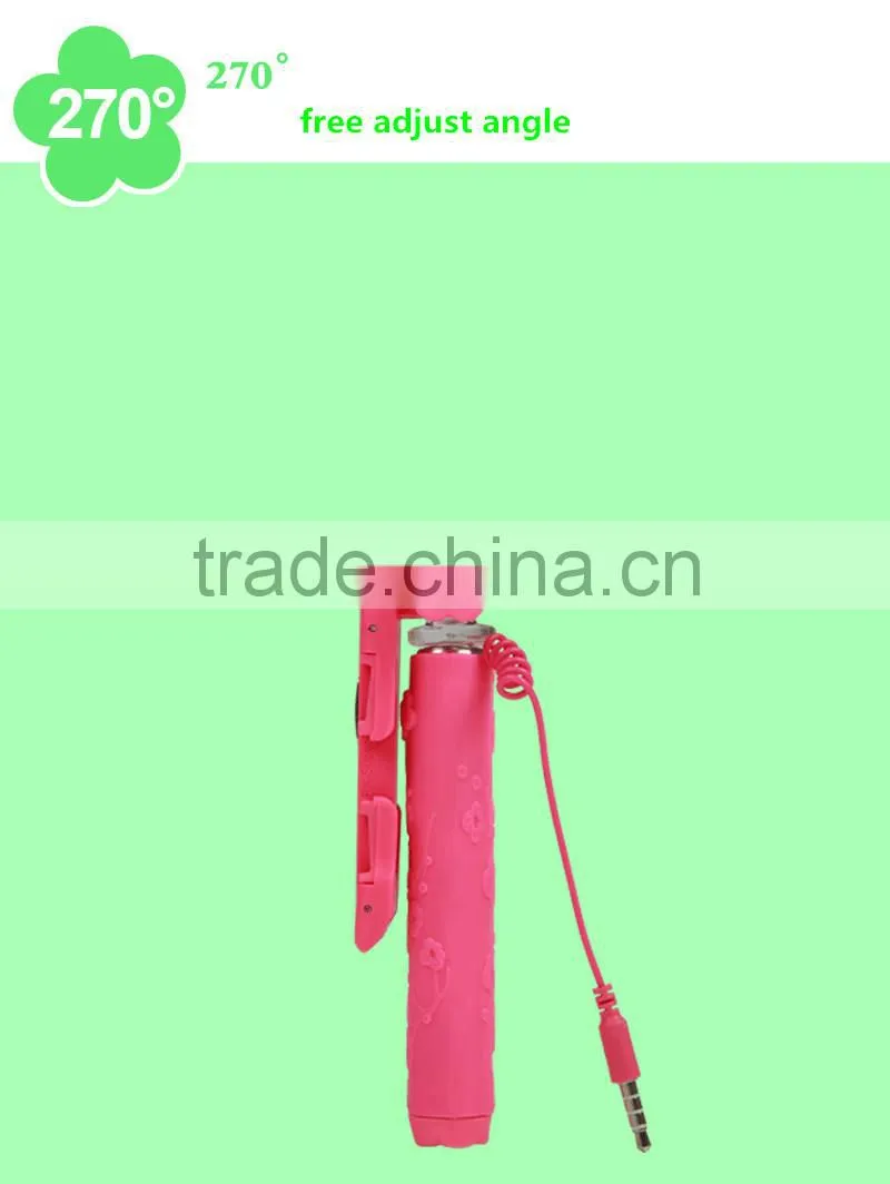Super Mini 5 Plum Blossom Wired Selfie Stick Secret Garden Flower Selfie Stick For Christmas