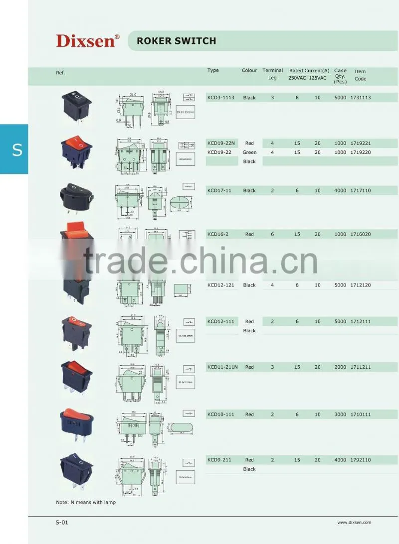 mini rocker switches KCD5-111N,KCD5-111,KCD19-22N,KCD19-22,KCD17-11,KCD16-2,KCD12-121N,KCD12-121,KCD12-111,KCD11-211N,KCD10-1