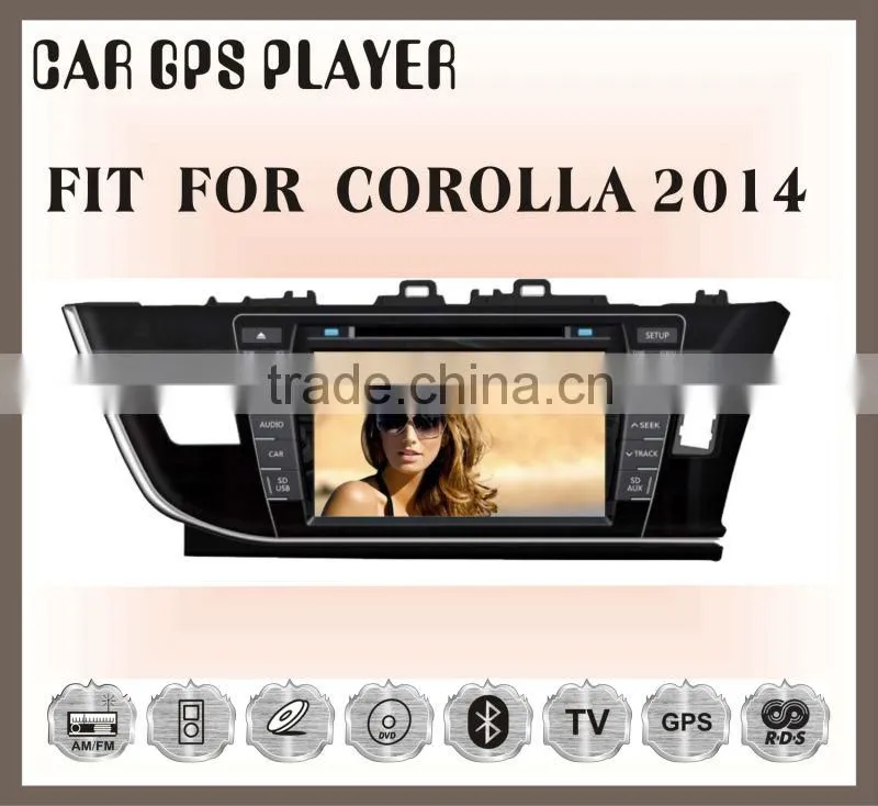 Fit for TOYOTA corolla 2014 8inch right drive car dvd gps navigation