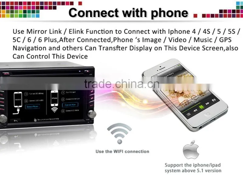 6.2'' touch screen 2din car stereo android with WIFI DVD GPS BT 3G